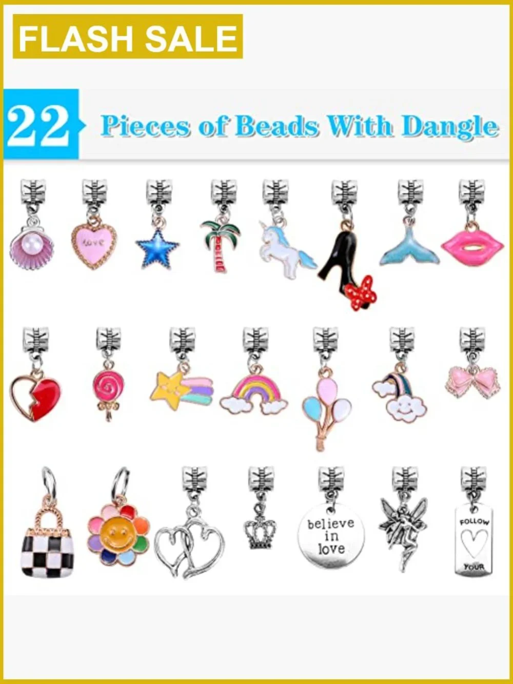 150 Pc Charm Bracelet Making Kit for Girls Unicorn Mermaid DIY Jewelry Craft